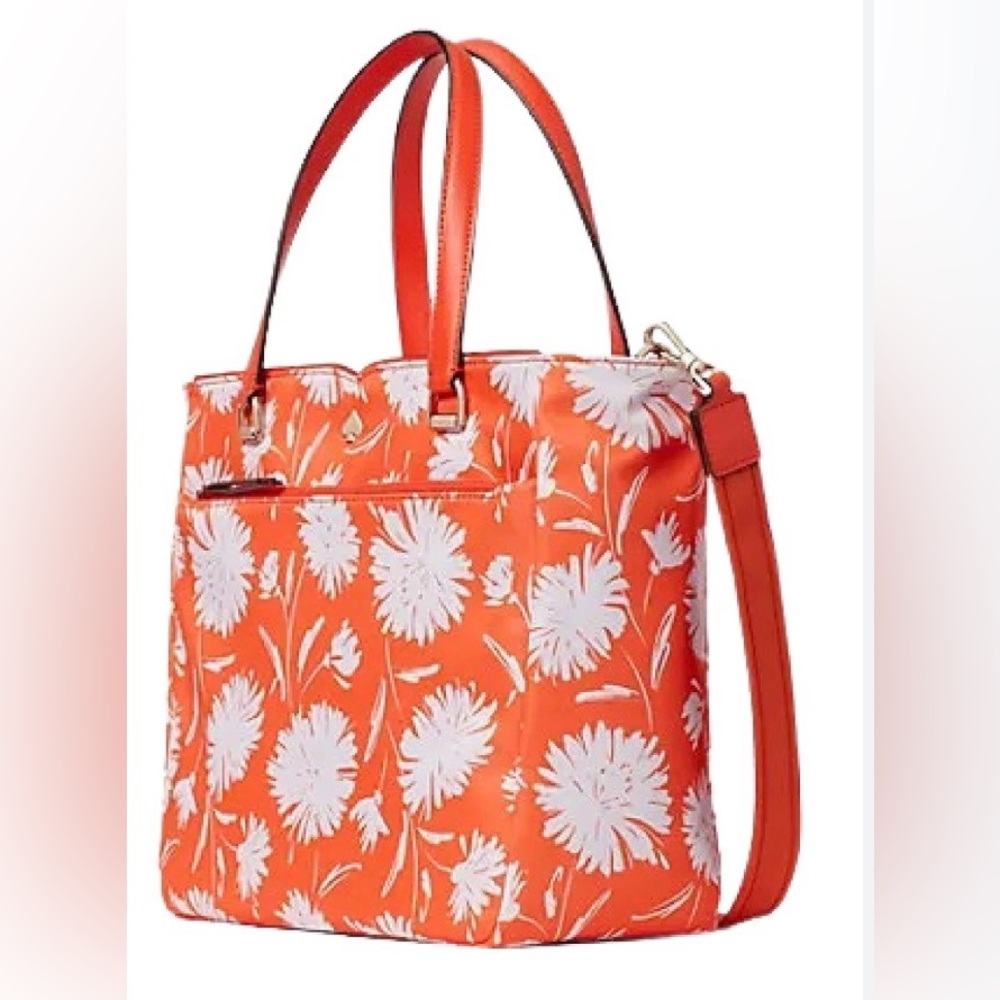 Kate Spade New York Jae Wild Blossom Medium Satchel w/crossbody strap - Picture 2 of 7